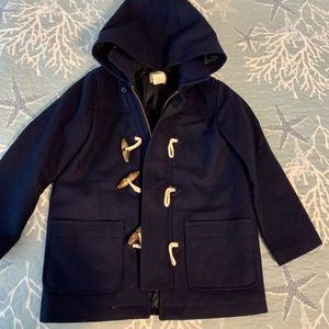 VGUC JCrew Crewcuts Navy Wool Peacoat - kids size 6/7!
